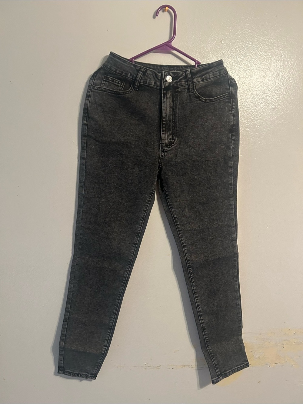 & Other Stories Washed Black Skinny High-Rise Jeans